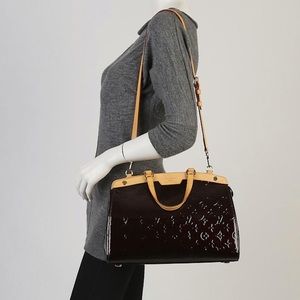 LOUIS VUITTON Amarante Monogram Vernis Brea MM Bag